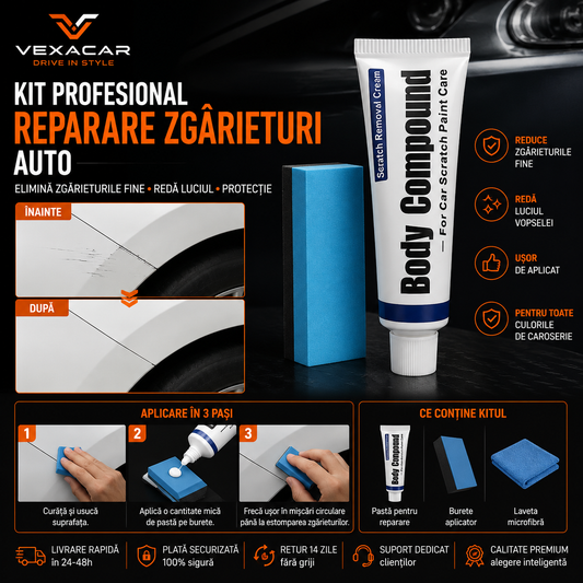 Kit Profesional pentru Repararea Zgârieturilor Auto | VexaCar ⭐
